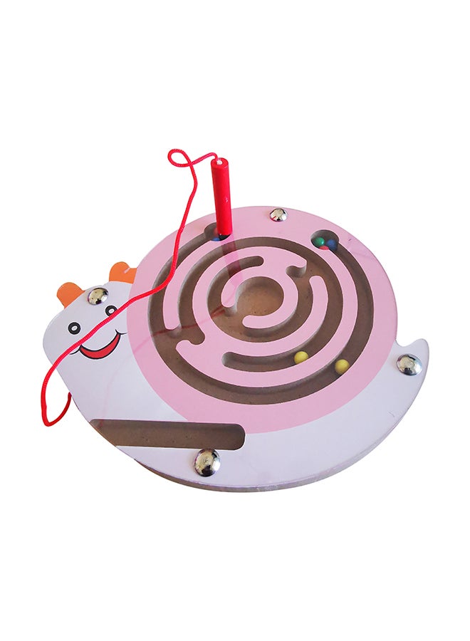 لعبة متاهة مغناطيسية خشبية على شكل حلزون 15سم - Image 2